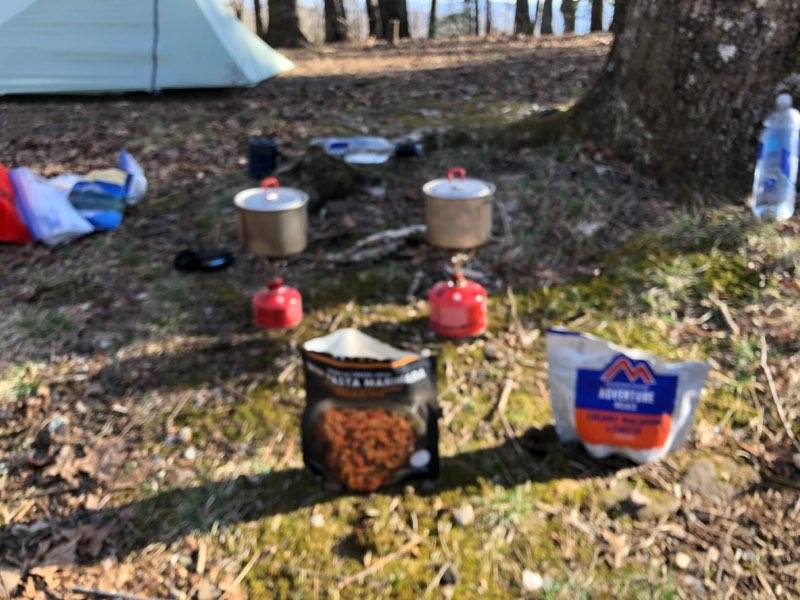 Setting up camp